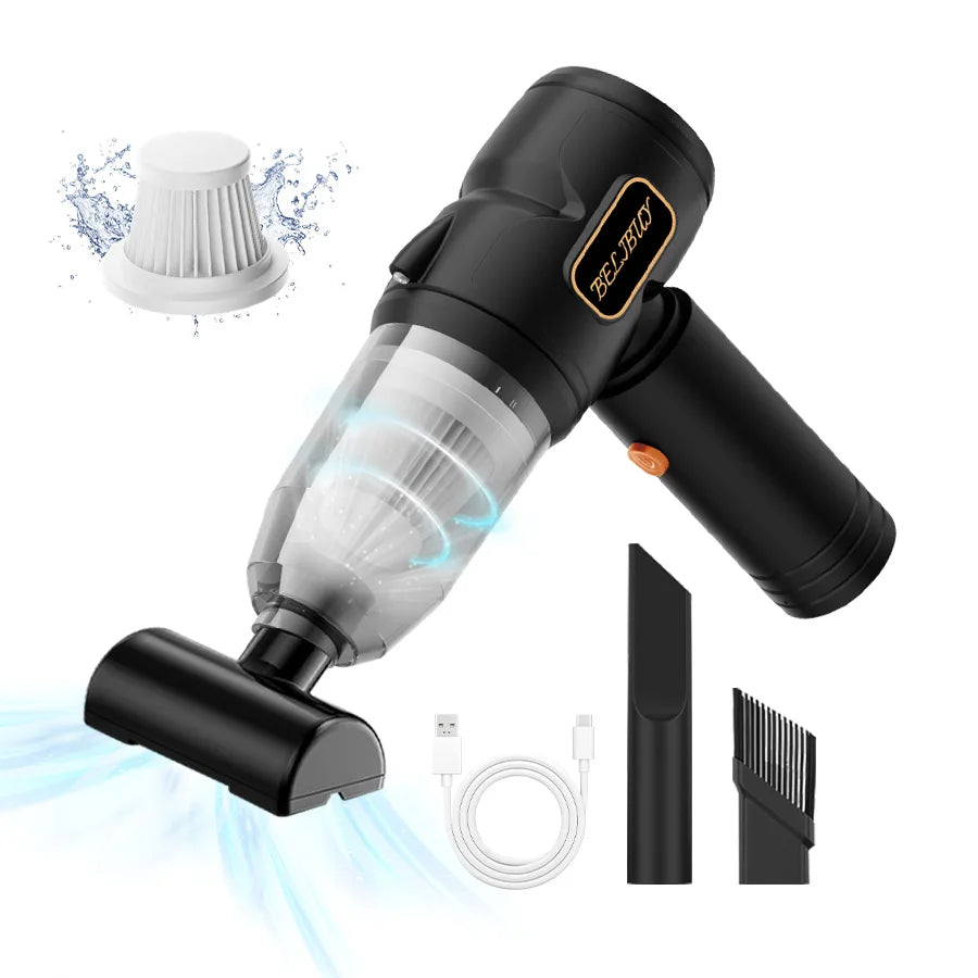 Mini Handheld Car Vacuum Cleaner - Super Powerful Suction, Cordless, Compact & Super Portable!