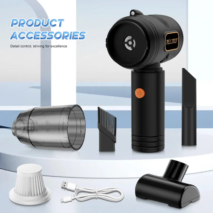Mini Handheld Car Vacuum Cleaner - Super Powerful Suction, Cordless, Compact & Super Portable!