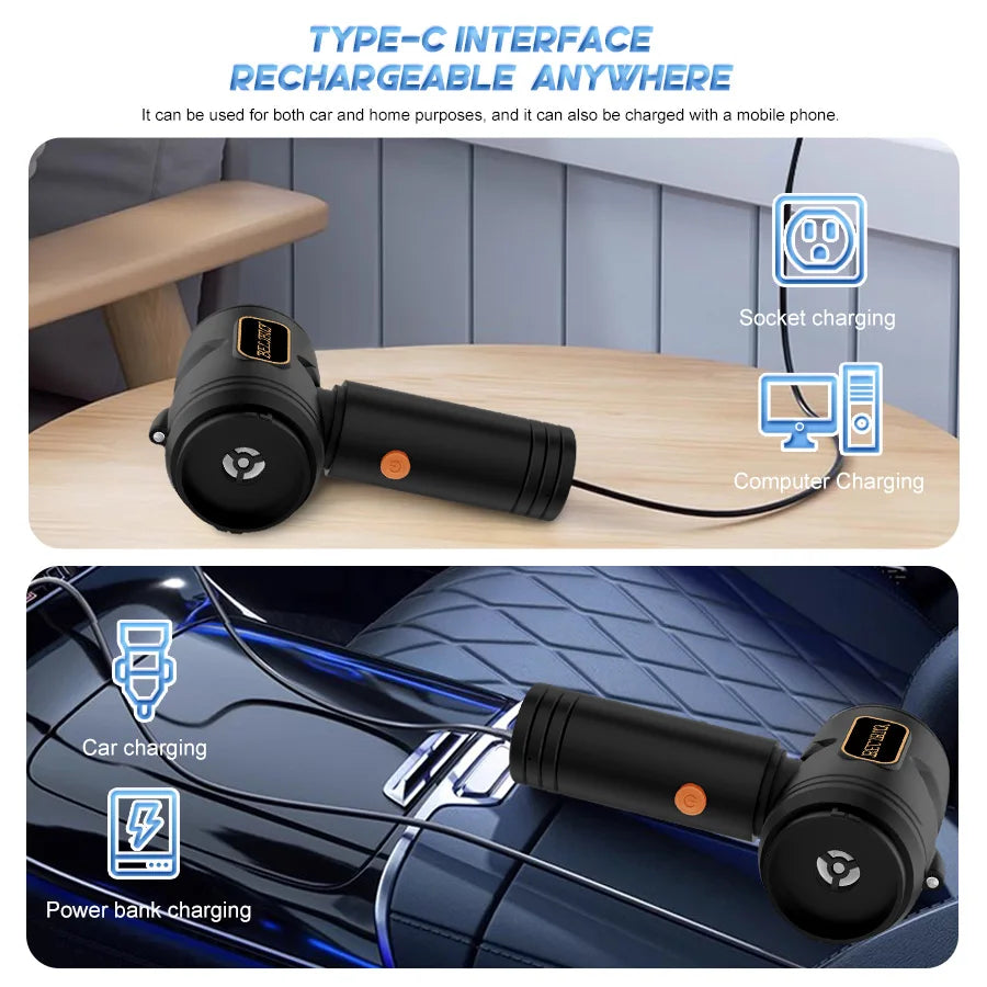 Mini Handheld Car Vacuum Cleaner - Super Powerful Suction, Cordless, Compact & Super Portable!