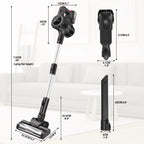 DayPlus Cordless Upright Stick Vacuum Cleaner,3 In 1 Wireles Handheld Vacuum Cleaner 130000RPM Brushless for Carpets, Hard Floor
